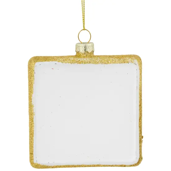 Northlight 3.5" Crossword Puzzle with Pencil Glass Christmas Ornament White {6}