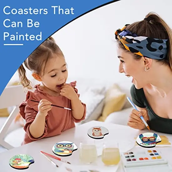 150 Pieces Sublimation Blank Car Coasters, 2.75 in Circular Opening Blank Sublimation Coasters for Thermal Sublimation DIY Crafts, Car Coasters. {2}