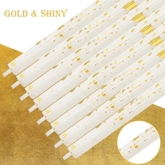 24 Pieces Birthday Candles Long Thin Cake Candle Cupcake Candles for Birthday Wedding Anniversary Graduation Retirement Party Decoration (White Gold) {2}