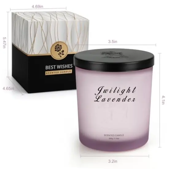 Lavender Candles for Home, Candles for Home Scented, Candles Gifts for Women, 11.3 oz Soy Candles, Up to 70 Hours Burn, Stress Relief Gifts for Women, Birthday, Mother's Day, Christmas Gift {4}