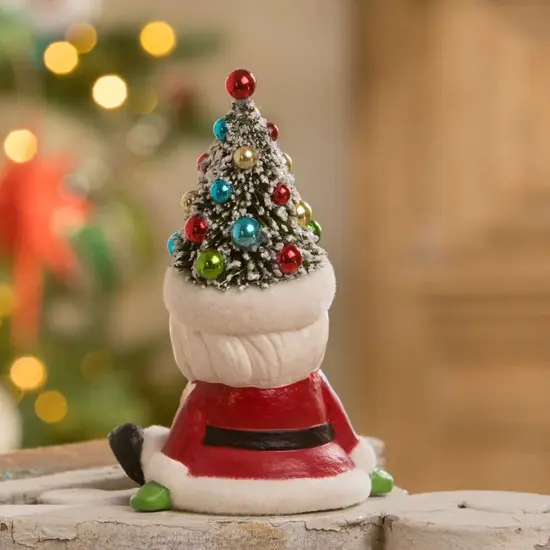 Retro Santa Seated with Tree Hat 5.5" {4}