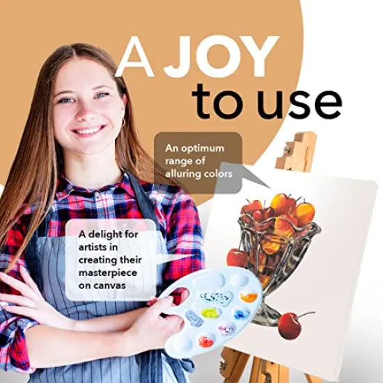 24 x 12ml Oil Paint Set | Great Value Set for Adult Artists, Beginners and Advanced | Vibrant Variety of Smooth-to-use Colors | In Impressive Presentation Box With Tutorial {4}