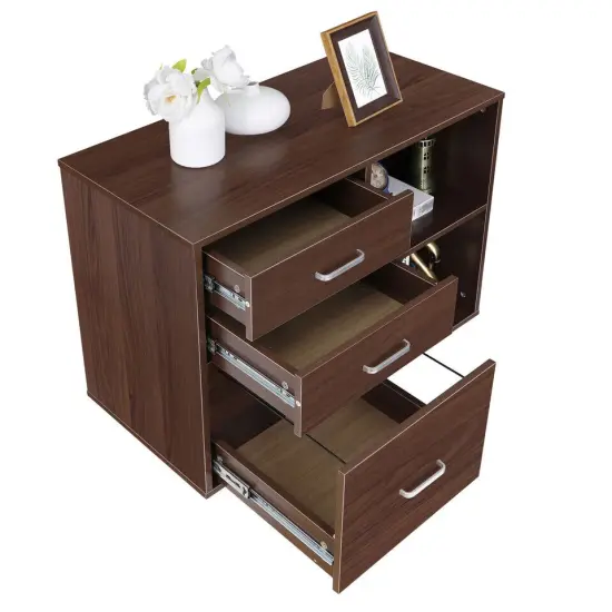 Mobile File Cabinet Organizer 3 Drawers 2 Shelves Storage. {2}