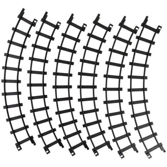 Northlight Replacement Christmas Train Set Track Pieces - Black - Pack of 12 {4}