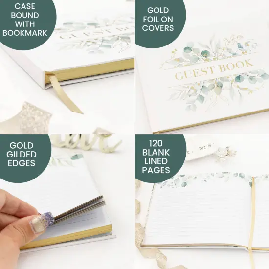 bloom daily planners Guest Book, 7" x 9", Boho Greenery {4}