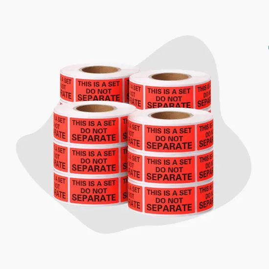 This is a Set Do Not Separate Red Labels 1" x 2" | RAHEEV&reg; {3}