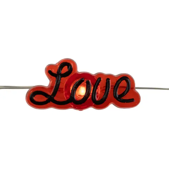 Northlight 20-Count Red Valentine's Day Love and Heart LED Fairy Lights, 6.25ft, Copper Wire {7}