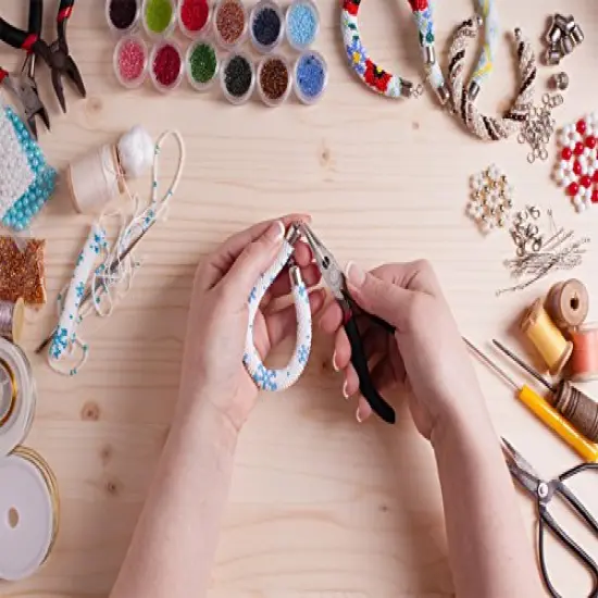 1200 Pieces Open Jump Rings and Lobster Clasps Jewelry Findings Kit with Pliers for Jewelry Making (Silver and Gold) {4}