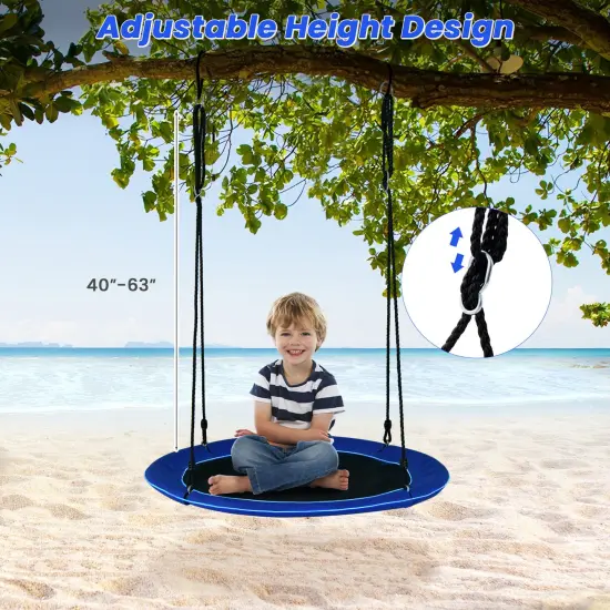 LED Lights Saucer Tree Swing for Kids Navy {4}