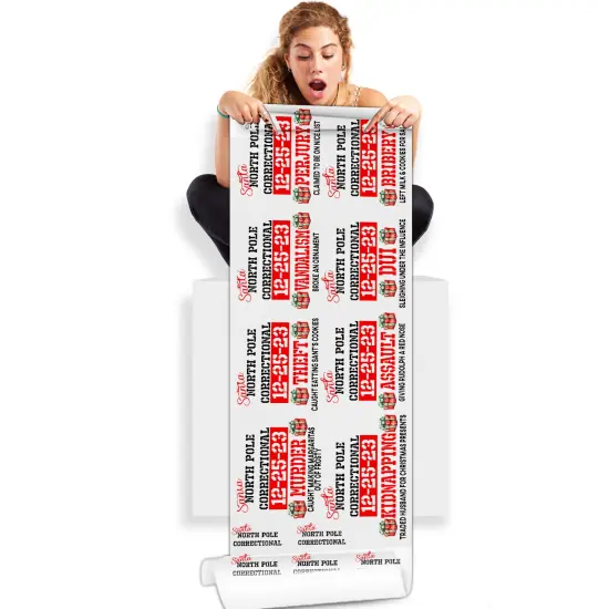 Humorous North Pole Correctional DTF Direct-to-Film Gang Sheets - Premium 22x60 High-Quality Prints {1}