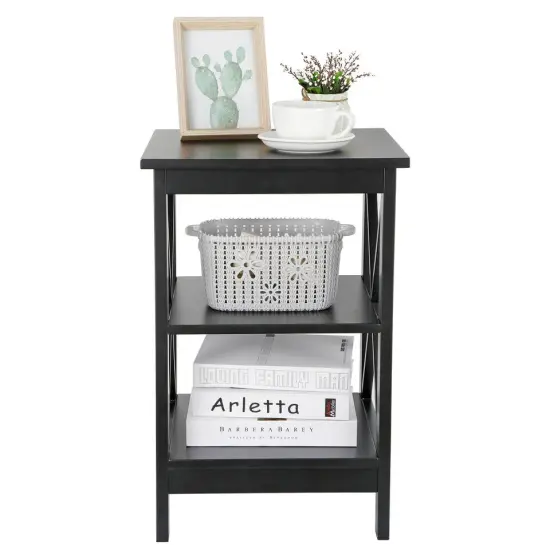 4PCS End Table Sofa Side Table Storage Shelf X-Design . {3}