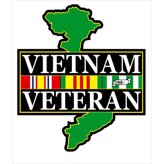 U.S. Military Vietnam Veteran Sticker 3-1/4"X3-1/2" {1}