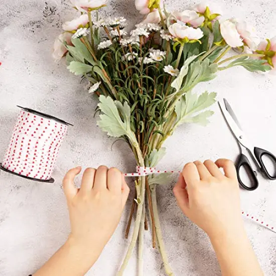 400 Yard Valentines Curling Ribbon Printed Heart Ribbon for Gift Wrapping Balloon String Valentines Day Decorations Birthday Party Supplies, Crafts DIY, Flower, Home Decorations 5mm {3}