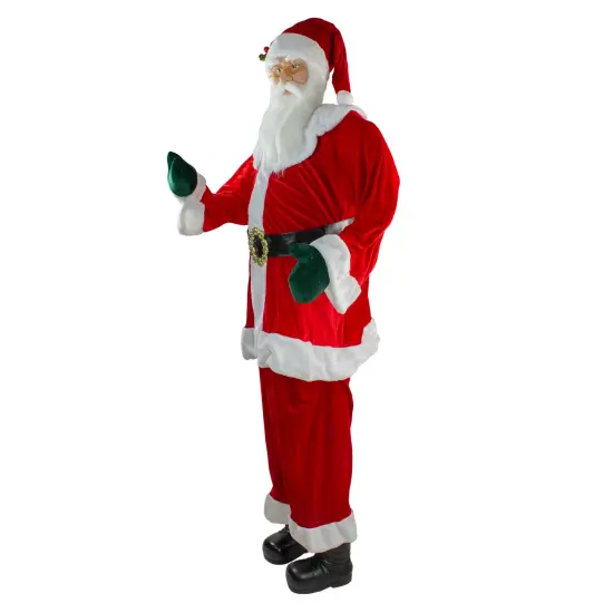 Northlight 72" Red and White Life Size Plush Santa Claus Standing Christmas Figure {3}