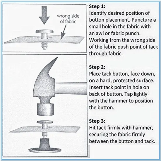 12 Set 20 mm Replacement Jean ButtonsCombo Copper Tack Buttons {4}