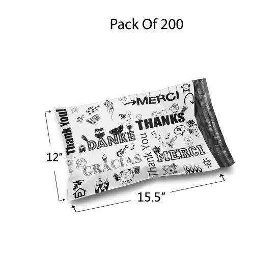 Poly Mailer Envelopes - 12x15.5 Glossy, Weight- 0.25 to 3 pound Packages {1}