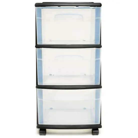 Plastic 3 Drawer Medium Home Storage Container {2}