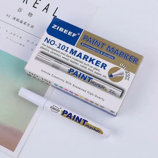 Permanent Paint Marker Pen for Car White {1}