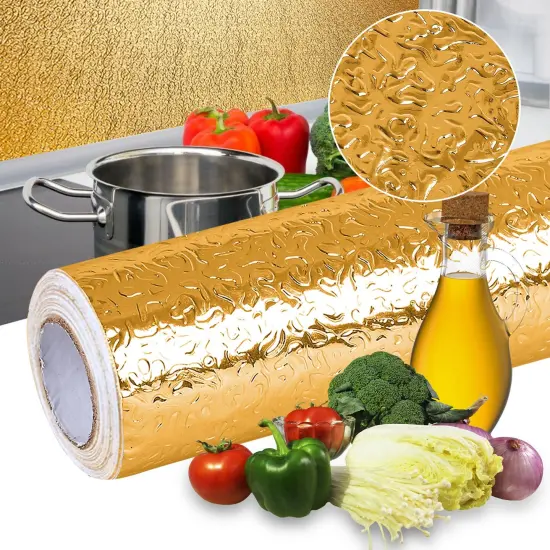 Self-Adhesive Waterproof Oil-Proof Aluminum Foil Kitchen Wall Film {1}