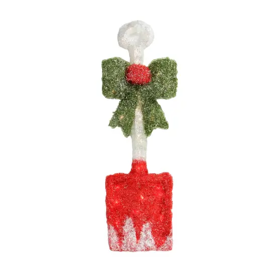 Alger Lighted Tinsel Snow Shovel with Bow Christmas Decoration - 32" Multi {1}