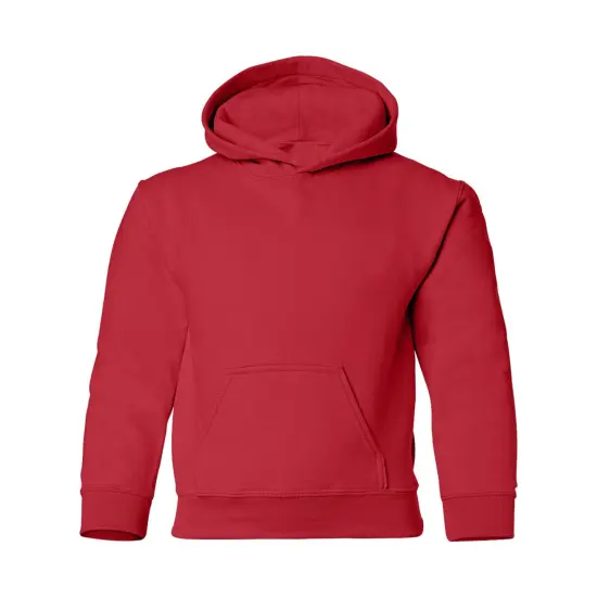 Gildan&reg; Heavy Blend Youth Hooded Long Sleeve Sweatshirt Red {2}