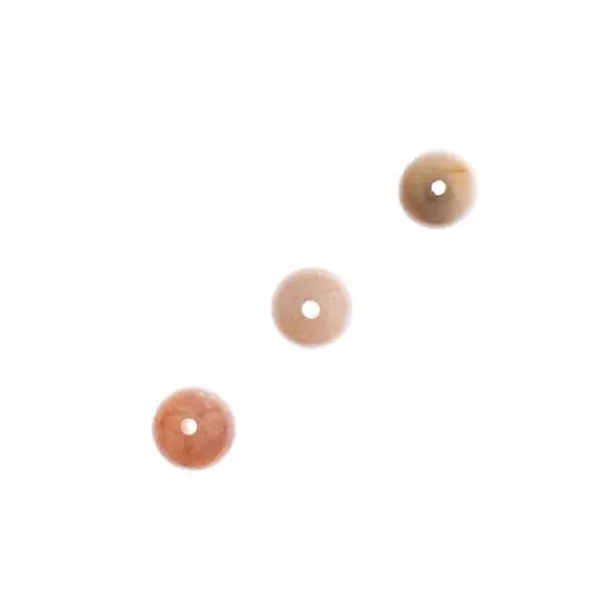 Earth's Jewel Semi-Precious 16" Sunstone Round Natural Bead Strand {1}