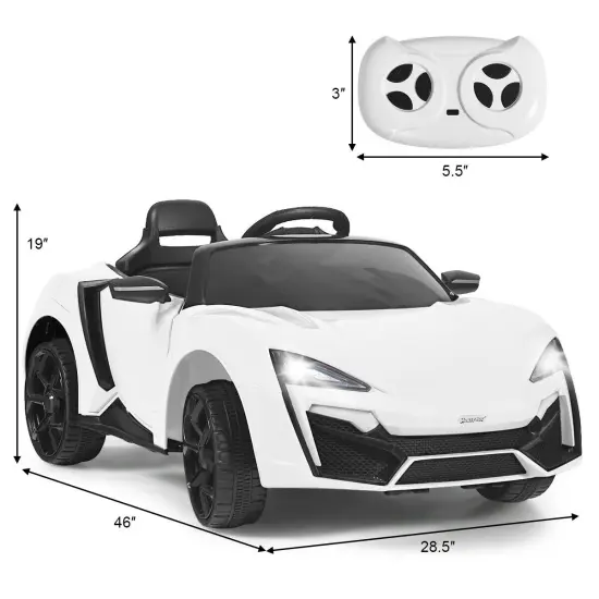 12V 2.4G RC Electric Vehicle with Lights Lights White {5}