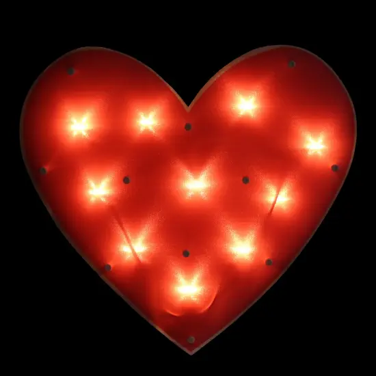 Northlight 14" Lighted Heart Valentine's Day Window Silhouette Red {1}
