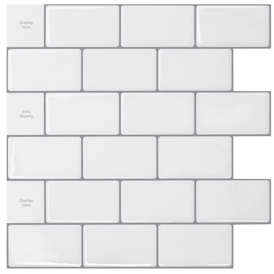 Peel and Stick Backsplash ,Self-Adhesive Subway Wall Tiles. {1}
