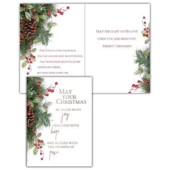 Boxed Christmas Cards - Christmas Berries - 12 Cards and Envelopes {1}