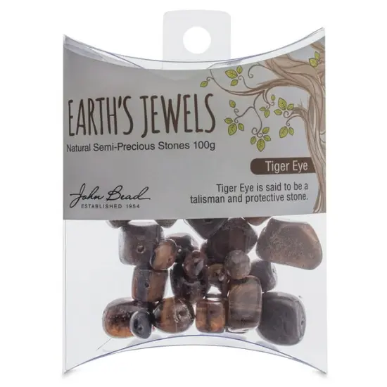 Earth's Jewels Tiger Eye Natural Stone Bead Assortment {1}