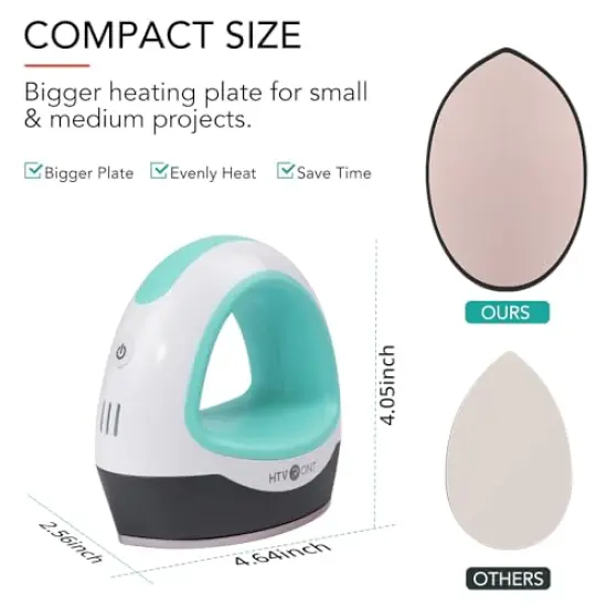 Heat Press Small Heat Press Machine for T Shirts, Small Heat Press Iron Press for Heating Transfer(Mint Green) {3}