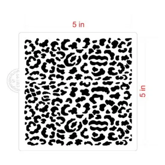 Leopard Skin Cookie and Craft Stencil | CM199 by Designer Stencils | Cookie Decorating Tools | Baking Stencils for Royal Icing, Airbrush, Dusting Powder | Craft Stencils for Canvas, Paper, Wood | Reusable Food Grade Stencil {2}