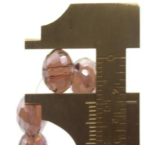 36 10mm Purple Faceted Round Glass Beads with AB Finish {6}