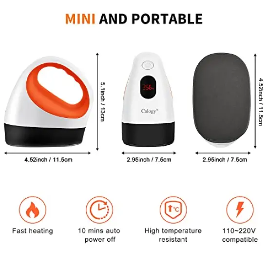 Mini Heat Press, Heat Transfer Machine, Constant Temp Control, Insulated Safety Base, Fits for Crafts, T-Shirt, Hat, Cap, Pillows (White Orange) {1}