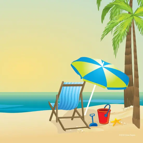 Great Papers! By the Beach Stationery Letterhead, Invitations and Announcements, Printer Friendly, 8.5"x11", 80 Pack {2}