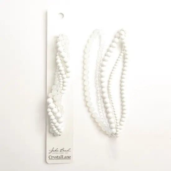 Crystal Lane DIY Queen Anne's Lace Twisted Glass & Pearls Beads, 5 Strands {2}