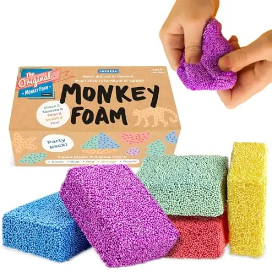 The Original Monkey Noodle - 5 Giant Blocks - Squishy Sensory Toys for Kids with Unique Needs - Fosters Creativity, Focus, and Fun - Great for Classrooms, Home, and Playtime (Ages 3+) {2}