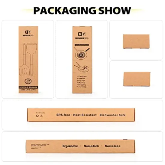 2 PCK Silicone Solid Turner,Non Stick Slotted Kitchen Spatulas,High Heat Resistant BPA Free Cooking Utensils,Ideal Cookware for Fish,Eggs,Pancakes (Black) {3}