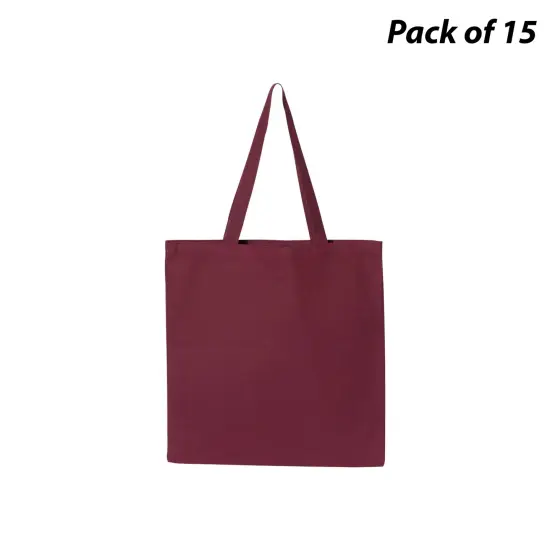 Q-Tees&reg; Promotional Tote Maroon {1}