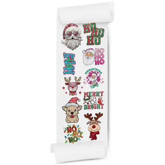 Festive Sparkle: Christmas Faux Sequin DTF Gang Sheets - 22x60 {2}