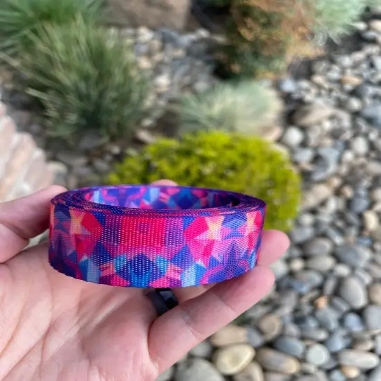 Jewel Geometric 1” Seatbelt Webbing (by the yard) {1}