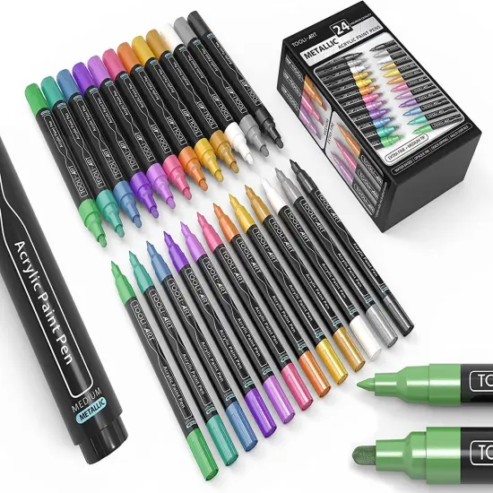 Special Metallic Acrylic Paint Pens Set {1}