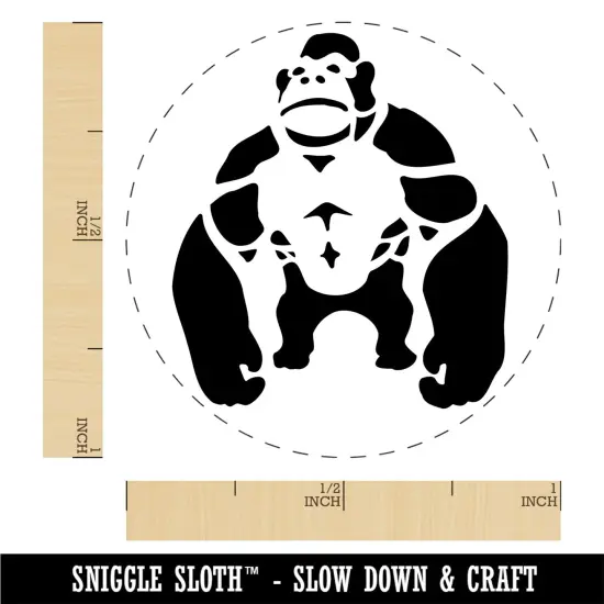 Brawny Gorilla Ape Self-Inking Rubber Stamp Ink Stamper for Stamping Crafting Planners Purple {1}