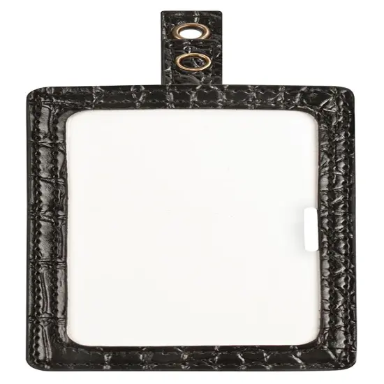 MyID Cardholder, Croc Black, 4" x 2.5", Clear Window, 1 count {1}