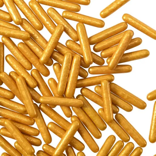 Gold Shimmer Rods Sugar Candy Decorations {1}