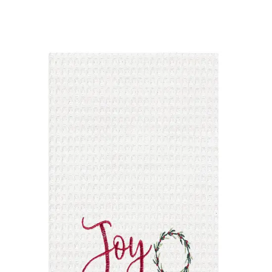 27" x 18" Christmas Holiday "Joy To The World" Sentiment Cotton Waffle Weave Kitchen Dish Towel Towel {3}