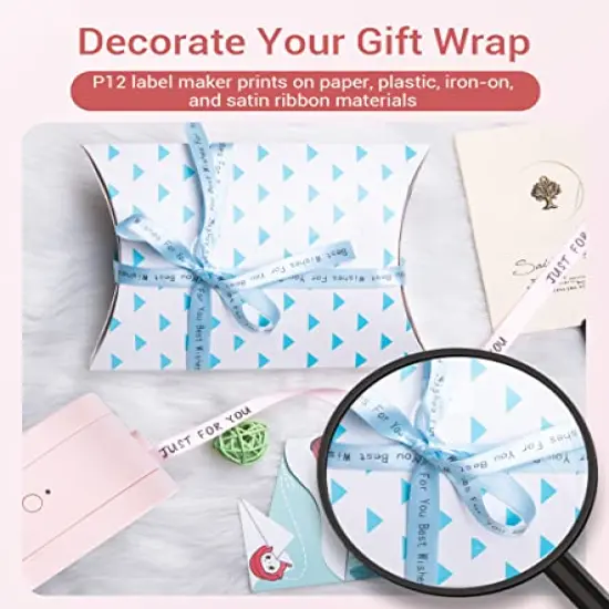 Label Makers - Label Maker Machine with Tape P12, Bluetooth Label Maker for Home Organization, Mini Label Printer with Tape 12mm x 4m, Sticker Maker Support Color Printing and Font, with Label {3}