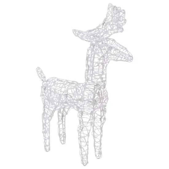 2 pcs Christmas Reindeers with 80 LEDs Acrylic Multicolour {4}