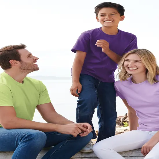 Port & Company&reg; Youth Essential Crew Neck Short Sleeve Tee Purple {3}